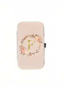 7件套指甲钳套装，金色花卉字母图案，含便携收纳盒，大容量指甲护理盒，不锈钢工具，超锋利防溅指甲钳套装，经典设计剪钳盒，适用于移动美容、旅行、外出、居家学习等场合。 - 米色 - 查看 18