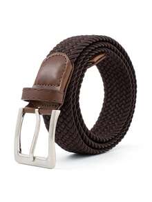 Classic Versatile Woven Belt, Unisex, High Elasticity, Breathable & Comfortable, Golf & Casual, Hole-Free Adjustable Design, Multiple Colors & Plus Sizes Available - A - View 13