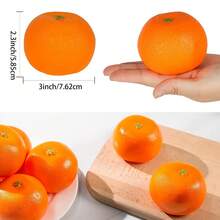 10/6/5/3/1pc Artificial Orange, Autumn Decor, Autumn Fake Fruit, Realistic Imitation Fruit, Fake Orange, Suitable For Home Kitchen Cabinet Decor, Photography Props, Artificial Plants - Orange-6pcs - View 4
