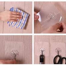 6/10/20pcs Adhesive Hooks Kit Multi Functional Wall Sticker Home Kitchen Bedroom Bathroom Organized - Bộ 10 - Xem 4