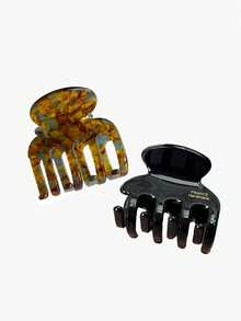 1pc/2pcs Retro Brown Stripe Hairpins, Elegant Versatile Small Hair Claw Accessory For Women, Suitable For Daily, Outdoor, Casual, And Date Styling Claw Clips Hair Clips Hair Jaw Clip Hair Clamps Hair Clutch Hair Catcher Clip Fall Winter Hair Accessories For Women For Vacation Outfits Woman - Multicolor - View 25