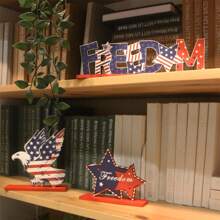 Patriotic Table Decorations Stars Letters Bird Wooden Sign 4th Of July Centerpieces For Home Party Decor