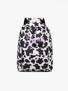 3pcs Personalized Embroidered Leopard Print Backpack Set, Customized Name Embroidery, Large Capacity Minimalist Student Backpack, Lunch Bag & Pencil Case, Lightweight Multi-Function School Bag, Suitable As Gift For Elementary, Middle, High School Students, Family, Friends, Christmas, Easter, New Year, Mother's Day, Women's Day, Valentine's Day, Teacher's Day, Nurse's Day, Birthday