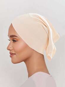 FADZOYLE 纯色内衬头巾帽头带弹性透气管状头巾帽衬垫长袍日常女士面纱