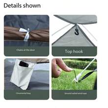 Carpa de campamento automática e instantánea con doble puerta y ventanas, carpa ovalada de alta calidad a prueba de mosquitos y rayos UV para campamento familiar, senderismo y viajes vacacionales - Colores surtidos, refugio al aire libre | Carpa de camping con ventanas | Diseño de carpa espacioso, carpas para acampada - Multicolor - Ver 7