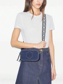 TORY BURCH - Women Miller Denim Mini Crossbody Bag - 403 ROYAL NAVY - View 2