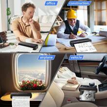 Portable Printers Wireless For Travel, Wireless Thermal Printer Support A4&A5 Thermal Paper, A4 Folded Paper, Tattoo Paper, Inkless Mobile Printer Suitable For Office, Home, School, Travel