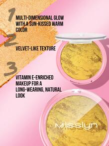 Misslyn MISSLYN-Bronze Shimmer Powder, Shimmering Bronzing Powder, Highly Pigmented Sweat Proof Shimmer Bronzer Long-Lasting Facial Bronzers Face Highlighter Palette Contour Makeup, Bronze Highlight, Bronze Shimmer, Shimmer Powder, Body Shimmer Podwer, Body Shimmer, Facial Highlight, Y2K,Xma Christmas,Vegan,Cruelty Free