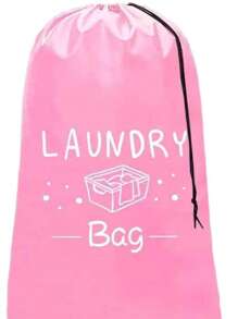 Bolsa de lavandería de viaje extra grande con cordón, bolsa de almacenamiento de ropa sucia de gran resistencia, cesta de lavandería fácil de instalar, esencial de viaje, disponible en 4 colores, con diseño transparente, cierre con cordón, resistente a rasgaduras y de poliéster de alta calidad, plegable, adecuado para viajes, dormitorios, cruceros, almacenamiento, bolsa de lavandería, bolsa de almacenamiento