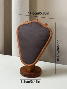 1pc Minimalist Wooden Necklace Display Holder, 3D Stand Jewelry Storage Organizer, Elegant & Practical Home Decor Summer Storage Organizer Gift,Room Decor - Multicolor - View 9