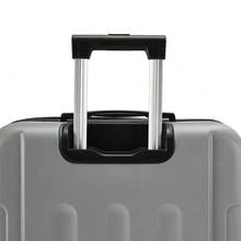 Living And Home Premium Lightweight Hardside Suitcase Set (24"/28") - 360° Spinner Wheels & Lock - Blue/Purple/Silver/Grey - Grey 51cm W X 30cm D X 72cm H - View 3