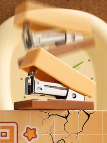 1pc Cute Capybara And Panda Desktop Stapler With Staples, Small Mini Office Stapler, Kids Cartoon Staplers For Desk, Handheld Staplers For Home Office , Back To School Gifts - Multicolor - View 12