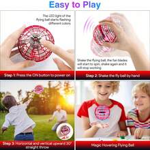 Flying Ball Toys Soaring Hover Boomerang Spinner Hand Controlled Mini Drone Cosmic Globe Spinning Kids Adults Outdoor Birthday Gift Cool Stuff For Boys Girls 6 7 8 9 10+ Year Old Hand-Controlled Cosmic Mini LED