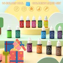 12ML DIY Handicraft Colorant, Highly Concentrated Baking Decoration Pigment Liquid, Cake Decoration Color, Soap Dye Is Suitable For Baking, Valentine's Day Cake, Handmade DIY Production