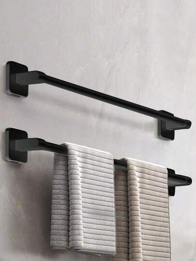 1pc Bathroom Towel Rack Stainless Steel Towel Bar Wall Mounted Towel Shelf