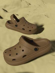 Sandalias casuales y de moda unisex, transpirables y huecas, pantuflas de playa, sandalias de estilo coreano con punta cerrada, adecuadas para el hogar, exteriores, playa y viajes en verano