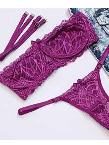 Women Sexy Lingerie Sets - Purple - View 1