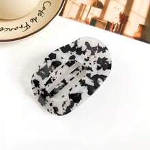 Presilha de cabelo vintage elegante com estampa de leopardo, formato elíptico, em acetato, estilo jacaré. Presilha redonda e plana, ideal para cabelos grossos. Presilha de cabelo versátil, acessório para cabelo, presilhas de garra, acessórios para cabelo, material escolar, acessórios para cabelo, acessórios para cabelo feminino. - Multicolorido - Ver 14