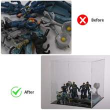 Transparent Acrylic Display Case, 50 Size Options Available, DIY Assembly, Suitable For Models, Blocks, Crafts, Souvenirs Display And Dust Protection