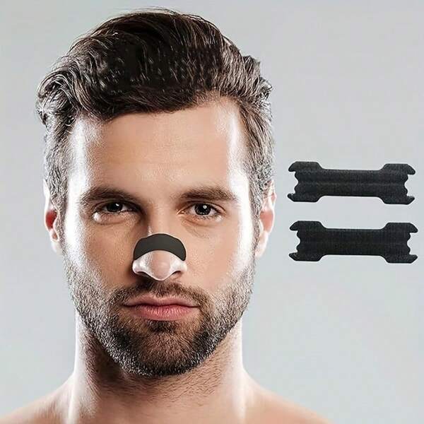 10/20 pièces Bandes nasales anti-ronflement noires - inodores, respirantes et confortables pour un meilleur sommeil, à usage unique
