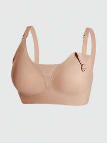 3pcs/Pack Pregnancy & Nursing Seamless Front-Clasp Bra, Deep V-Neck Sexy Breastfeeding Lingerie, Suitable For All Seasons - Multicolor - View 10