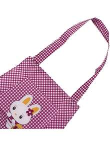 1/2 piezas Delantal de bolsillo con diseño de conejo lindo - Ajustable, patrón de cuadros de conejo de dibujos animados - Resistente al aceite y los tintes, impermeable y a prueba de aceite, perfecto para cocinar y hacer tareas domésticas, adecuado para chefs, jardineros y panaderos, accesorios de cocina (1/2 piezas) - Multicolor - Ver 5