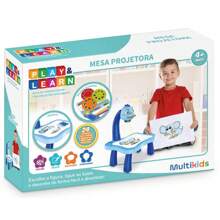 Mesa Projetora Para Desenhar Multikids Play e Learn Azul +4 Anos