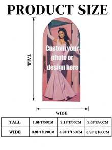 Personalized Spandex Arch Cover - Custom Arch Backdrop Cover Fit Round Top Backdrop Frame Stand, Arch Backdrop Cover For Birthday, Theme Party, Wedding,Multiple Size Options - Multicolor - View 8