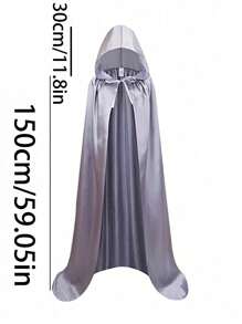 Capa de 110-200cm para adultos en Halloween, capa de la muerte de tela de colores, capa de demonio mago, túnica de mago medieval, capa del segador, accesorio de vestimenta para club nocturno y bar, disfraz de festival capa negra