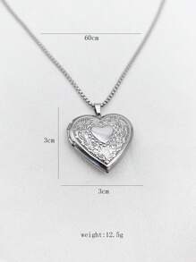 1pc Vintage Versatile High-End Multi-Style Stainless Steel Frame Necklace, Women's Fashion Luxury Niche Jewelry Accessory
