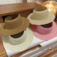 Super Cute Mini Straw Hat Doll Pet Open Top Cute Small Hat - Multicolor - View 2