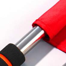 1 Running Race Starting Flag - Red Signal Flag, Stainless Steel Hand Flag, Sponge Handle, Track And Field Referee Traffic Command Hand Flag