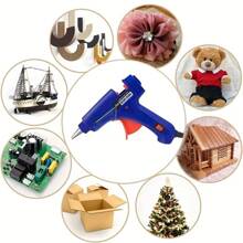 Heat Mini Glue Gun - 20W ( With 20pcs 100mm X 7mm) 7mm Stick Compatible, Ideal For Crafting And Home RepairsHobby, Crafts, Home Repair, Fabric, Wood, Glass, Card, Switch, For DIY Art Europlug Household Repair Tool With Thermo Heat