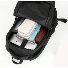 Estuche para Lápices de Gran Capacidad, Bolsa de Lápices Estética para Organizador de Papelería de Oficina, Bolsa de Lápices Simple y Resistente Multifuncional para Hombres - Negro - Beis - Ver 5