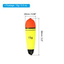 Fishing Slip Bobbers, EVA Fishing Float For Sea Fishing Freshwater - Vàng 0,5oz 4 gói - Xem 2
