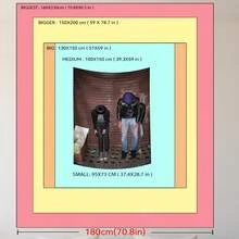 1 件 2 人摆姿挂毯，背景装饰，墙壁装饰，适用于客厅、卧室、办公室、宿舍、家庭聚会装饰的涤纶挂毯，具有悬垂效果的矩形壁挂布。包括 3 个墙钉和 2 个夹子。 - 彩色 - 查看 11