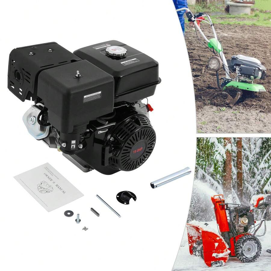 SanBouSi Generators Engine Dosing Machines Engine 420CC Gasoline Engine 4 Stroke 15HP OHV Petrol Water Pump Engine - Black - View 1