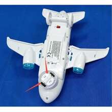 1. 电动互动飞机玩具，带LED灯光和音效，需自行组装，音乐玩具，飞机模型，适合男孩女孩，儿童生日礼物，课堂派对奖品 - 彩色 - 查看 9