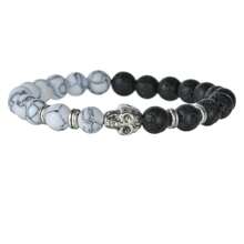 1 pieza Pulsera de cuentas con calavera punk, pulsera personalizada para hombre de playa