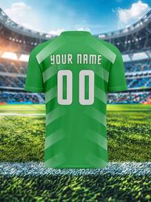 定制 2025 年运动服，男式 V 领足球俱乐部训练上衣，前后印有姓名、号码、徽标，适合日常、休闲、派对、聚会穿着