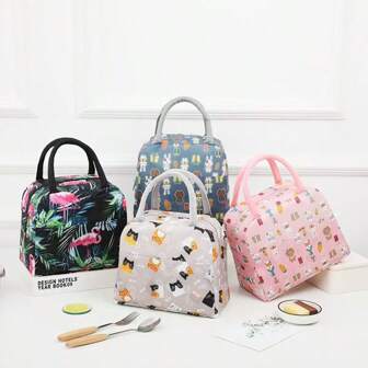 1pc Insulated Lunch Bag, Thermal Lunch Box, Large Capacity, Outdoor Picnic Lunch Tote, School Lunch Bag, Aluminum Foil Thickened, Office Worker Lunch Bag, Kitchen Accessories