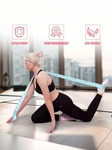 1pc Multi-Functional Yoga & Pilates Resistance Band, Portable Flexibility & Strength Training Tool Suitable For Beginners, Home Workout, Dance And Travel, Durable Polyester Material, Yoga Exercise, Adjustable Stretch Strap, Elastic Yoga Stretch Band, Physical Therapy Elastic Band, Stretch Dance Elastic Band