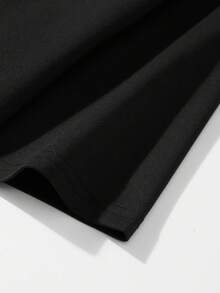 Camiseta Casual de Cuello Redondo para Mujeres, Impresión "Profesora de Inglés", Tejido de Poliéster y Spandex, Manga Corta, Ajuste Regular, Top de Primavera/Verano - Negro - Ver 7
