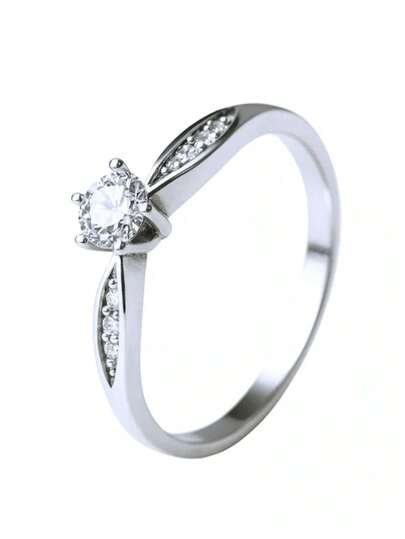 PRATAMIL JOIAS Anel Solitario Feuille Prata 925 Noivado Feminino Aliança Delicado