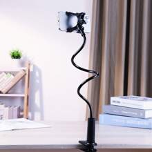 An Adjustable Long Gooseneck Phone Stand - Carbon Steel Lazy Stand, With A 360° Rotatable Clip, Suitable For Watching Videos On The Bed Or Table - No Battery Required Compatible With IPhone, Android Phone, Gift For Birthday, Family, Friends 360 Degree Rotating, Bed Lazy Stand, Phone Holder