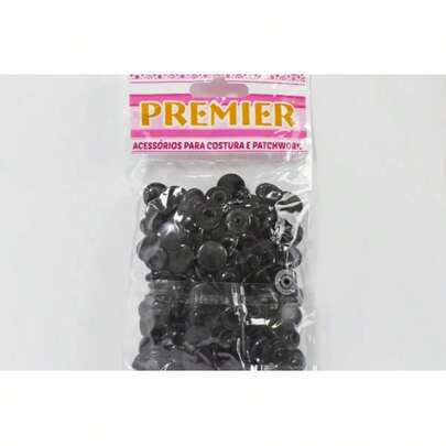 Botão Botões De Pressão Tic Tac Plástico Preto Nº 12 50und