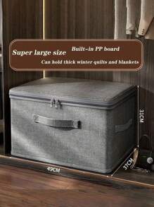 1 Large Capacity Foldable Storage Box With Lid, Household Wardrobe Folding Storage Box, Clothing And Bedding Storage Box, Storage Basket, Clothing, Bedding Toy Storage Box