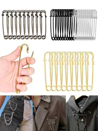 4/5/8/10/12/20 件 7.5 厘米大号别针，适用于衣服、皮革、帆布、毛毯、工艺品、裙子和苏格兰裙