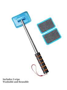 1pc/3pcs/5pcs Windshield Cleaning Tool Set - Extendable & Detachable Handle, Microfiber Cloth Car Glass Cleaning Brush, Car Windshield Squeegee, Suitable For Auto Detailing, Windshield, Truck, SUV, RV And Home Windows, Car Cleaning Kit, Car Glass Cleaner, Windshield Cleaner