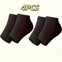 2双凝胶鞋跟保护套，柔软硅胶鞋跟垫，日常足部护理鞋跟支撑，保湿鞋跟套